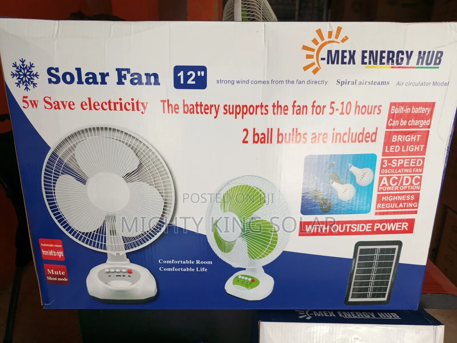 This Is Solar Table Fan 12 Inches
