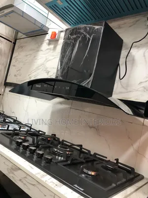 Photo - Set of Kitchen Hood and 5 Burner Gas Cooker