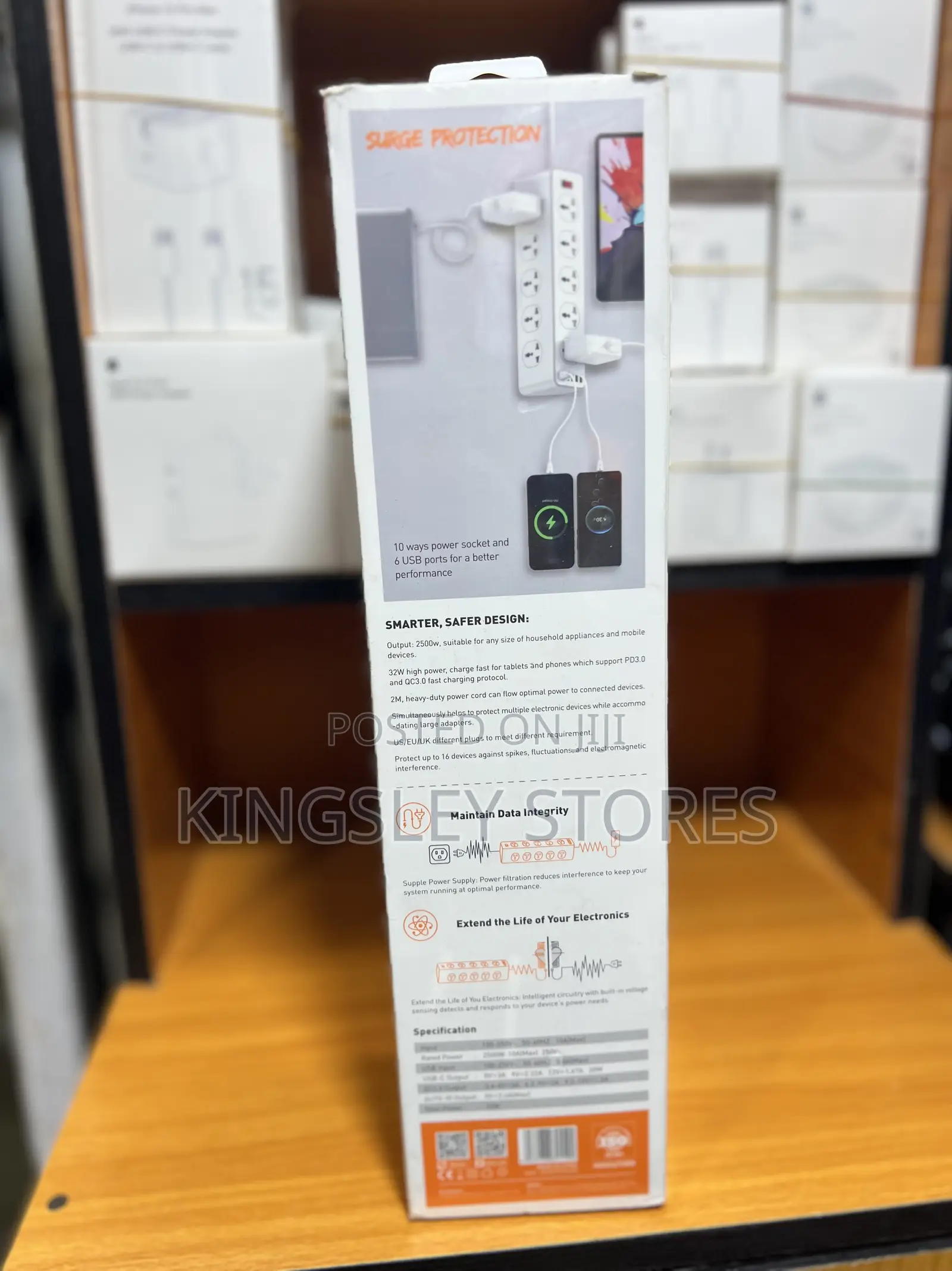 Lonio Surge Protection 6-Port Usb Charger With 10 Outlets