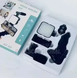 Photo - Vlogging Kit Led Video Light Tripod Phone Holder, Microphone