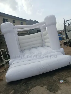 Photo - Clean White Bouncy Castle