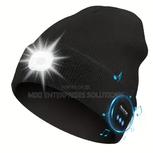 Wireless Beanie Hat With Light Plus Music Headphones