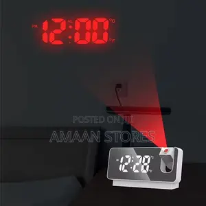 Led Digital Projector Alarm Clock With Usb Calendar