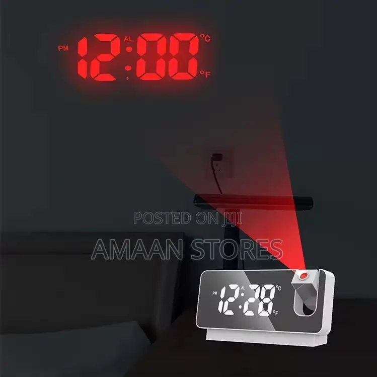 Led Digital Projector Alarm Clock With Usb Calendar