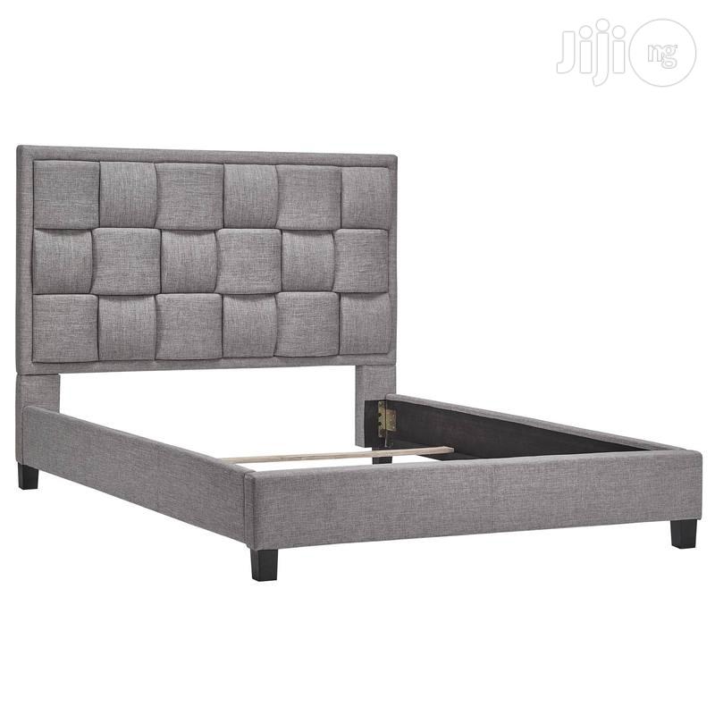 Woven Blocks Upholstered Bed Frame 4.5