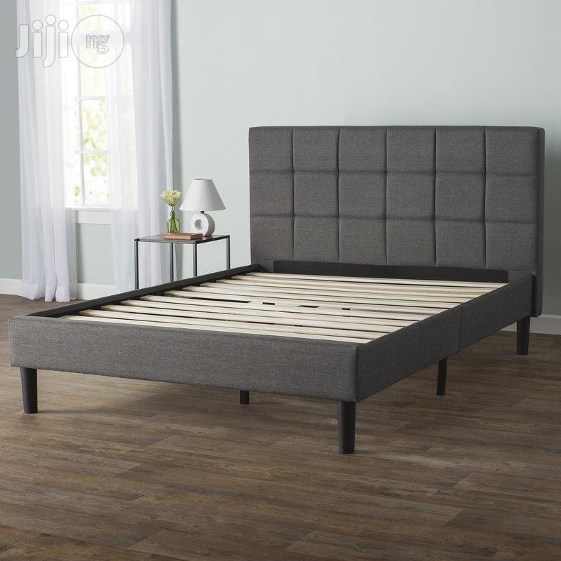 Woven Blocks Upholstered Bed Frame 4.5