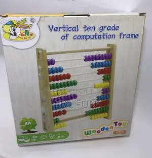 Kids Wooden Abacus Frame With Colourful Beads