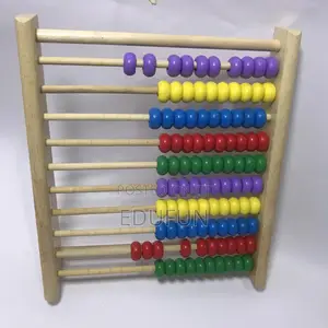 Kids Wooden Abacus Frame With Colourful Beads