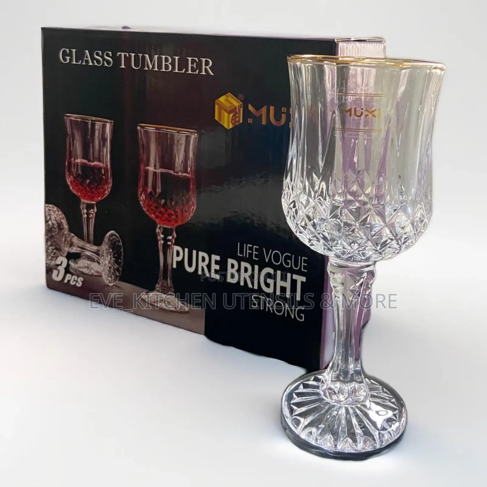 3pcs Glass Tumbler