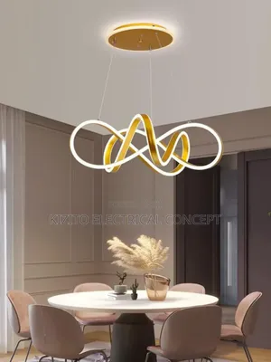 Minimalistic Chandelier Dropping Light Dining Living Room