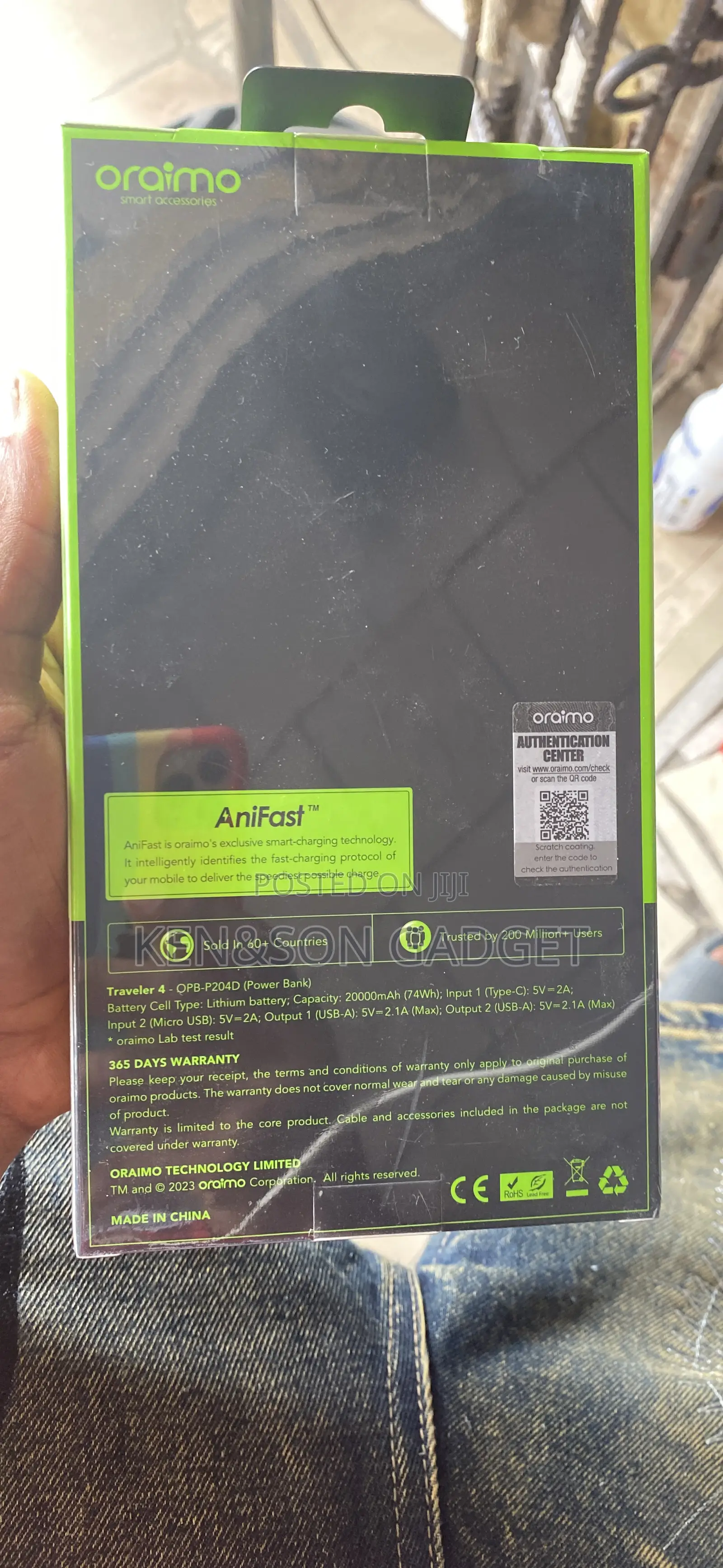 Oraimo 20,000ahm