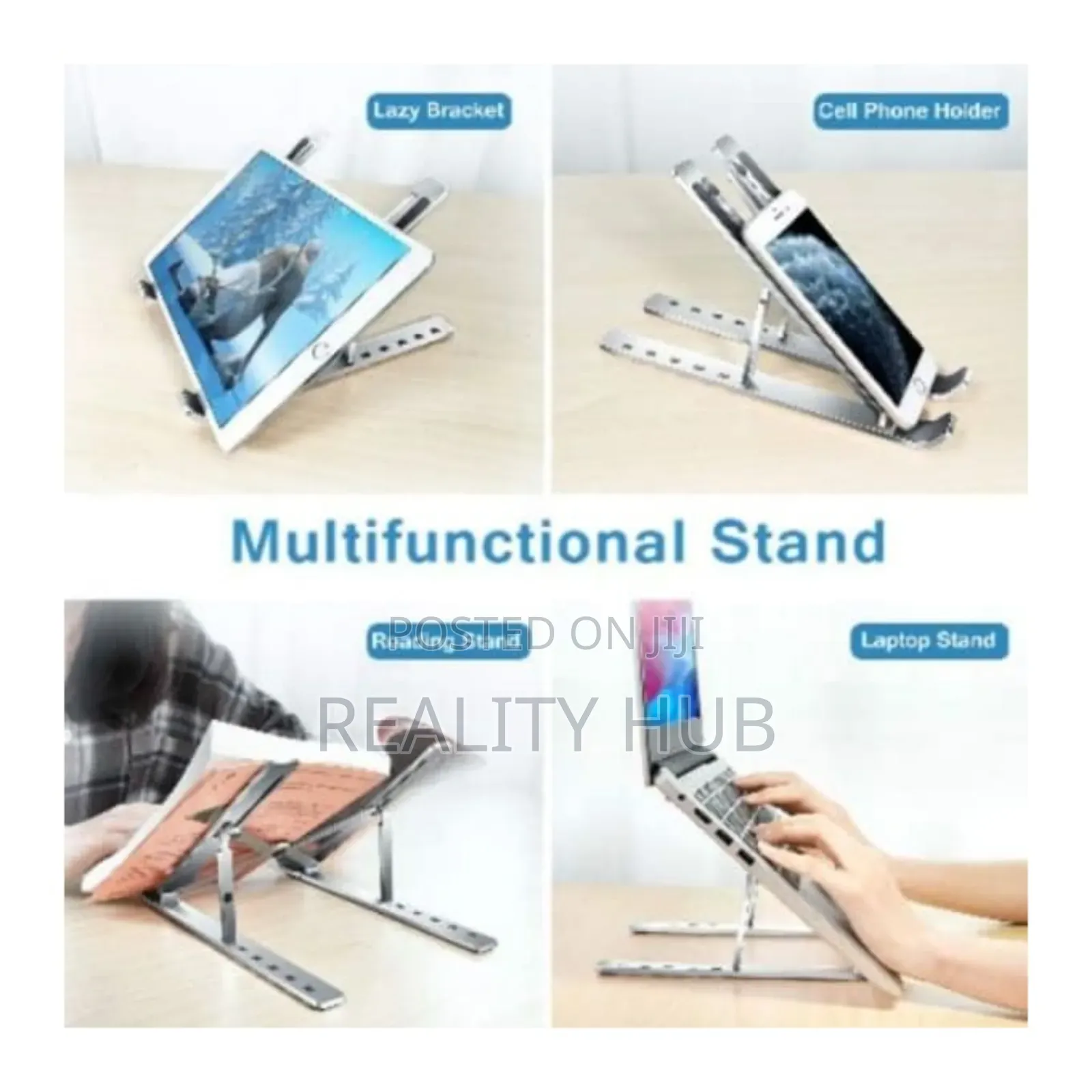 Metallic Laptop Stand Portable and Adjustable