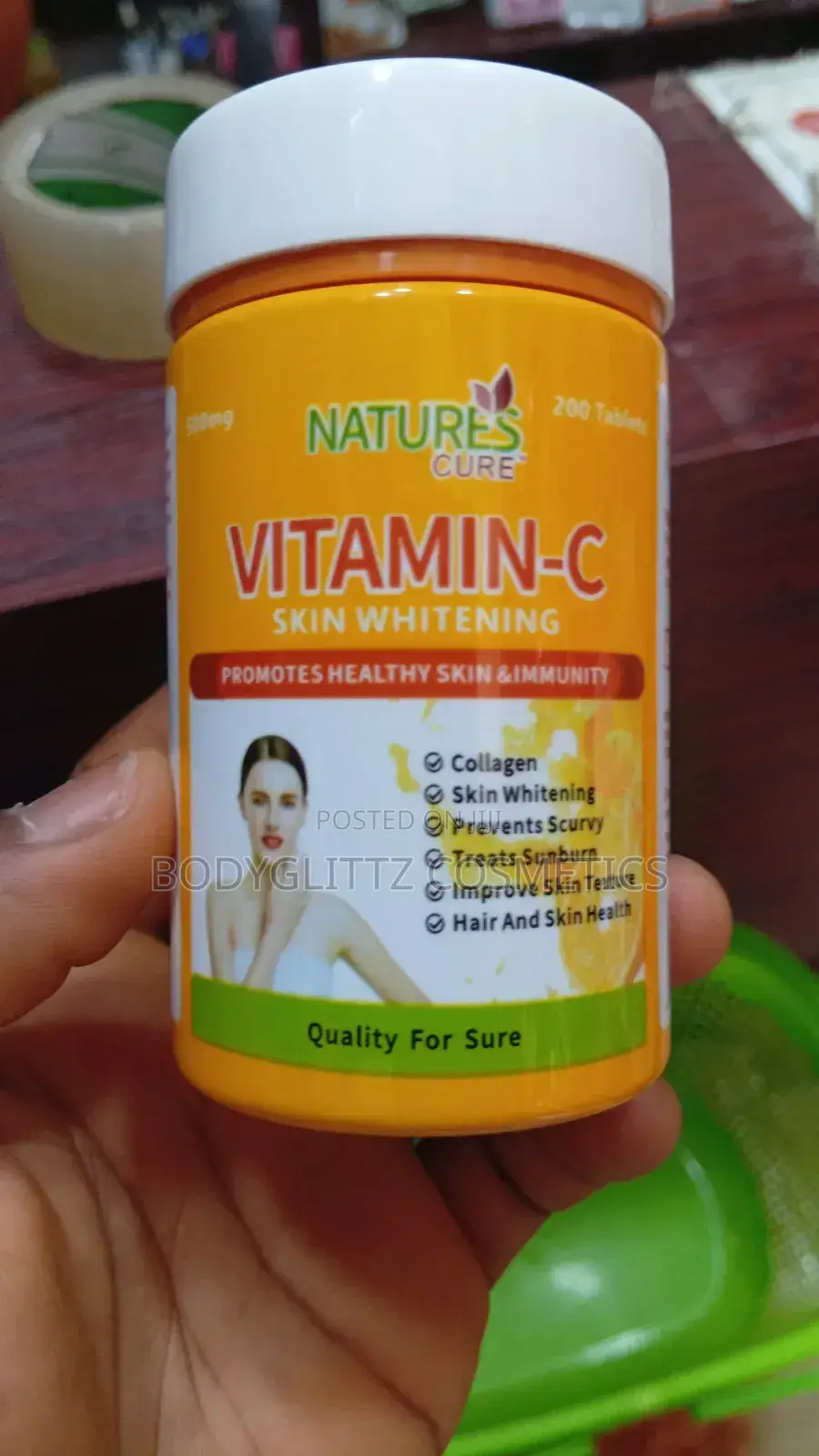Nature's Cure Vitamin C Skin Whitening Tablets
