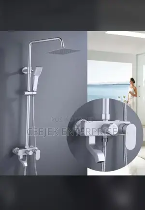 White Aluminum Executive Shower