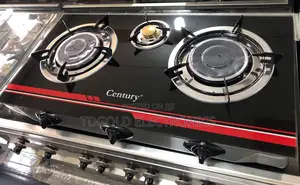 Century 3 Burner Glass Table Top Gas Cooker