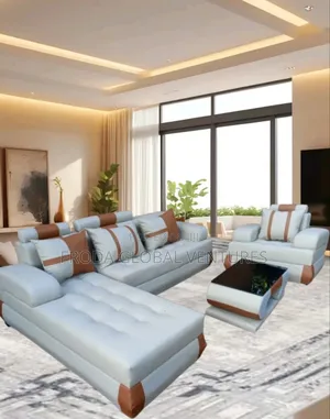 Quality Couch: L-Shape Sofa,Single Chair and Table. Jpcrll13