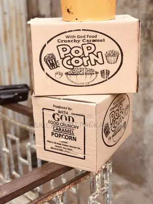 Carton Box for Popcorn Pack One Colour Printed