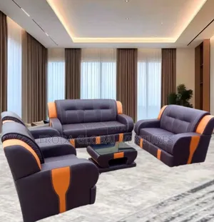 Quality Leather Couch.: 7 Seaters Sofa Chairs, Table. Pbll05