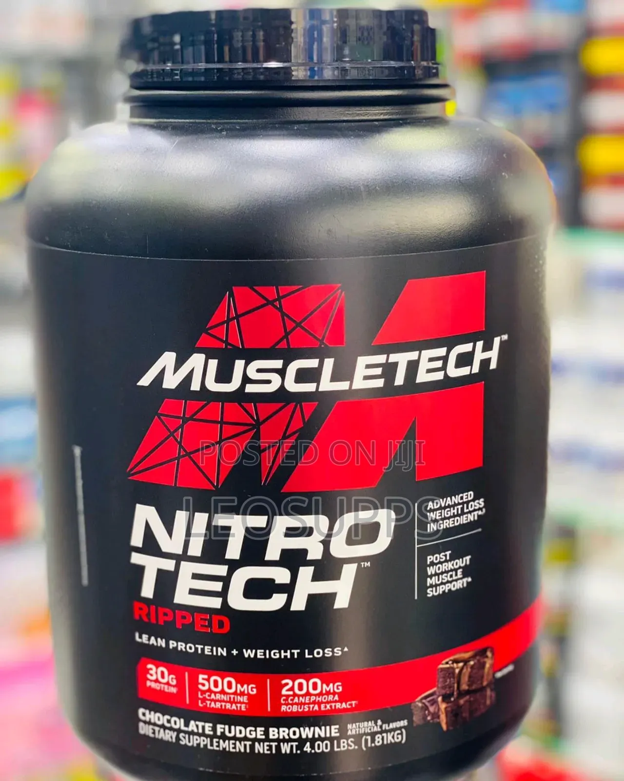 Muscletech Nitrotech Ripped Whey Protein 4lb Choc.