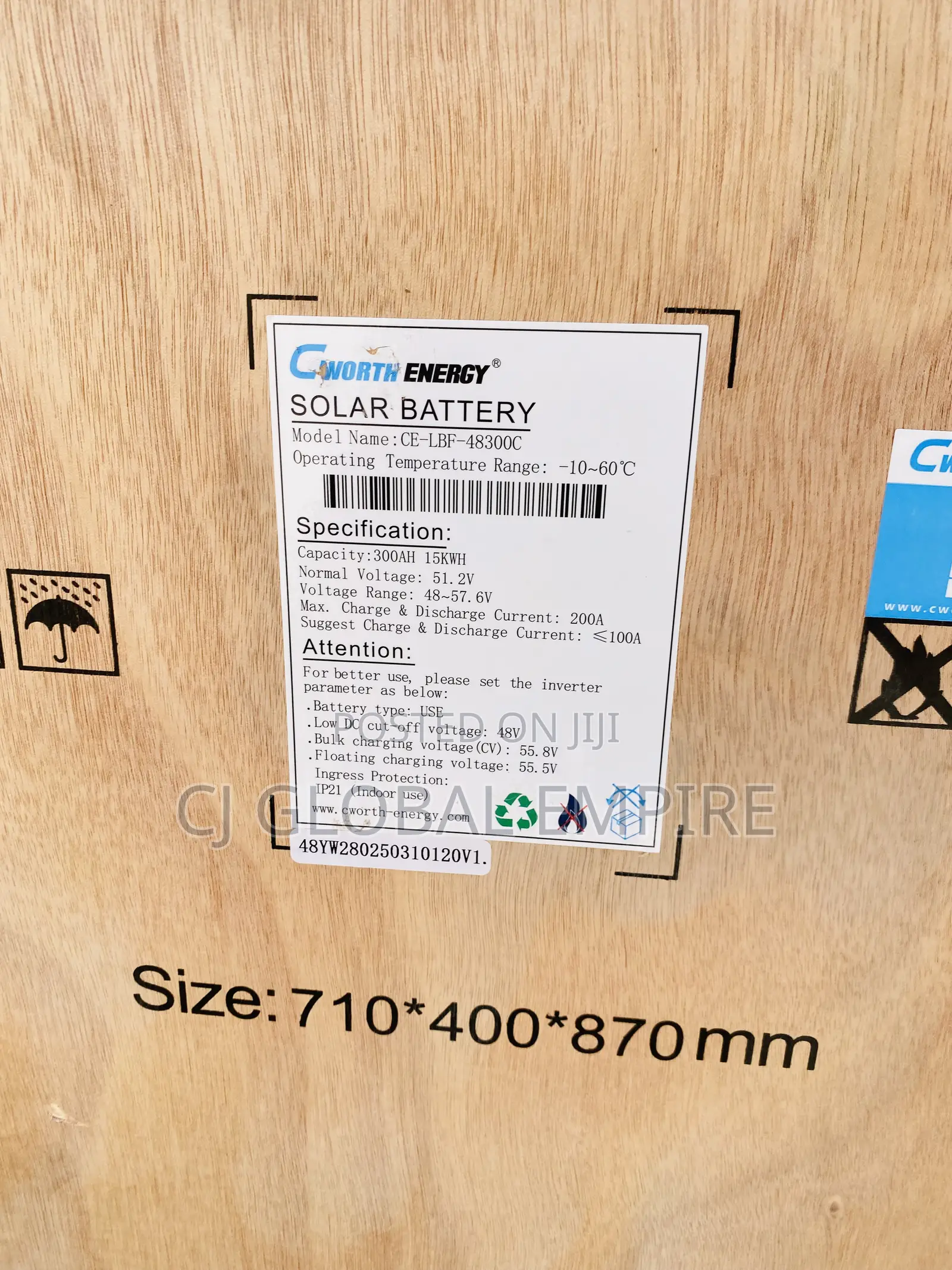 C Worth Lithium Battery 15kwh