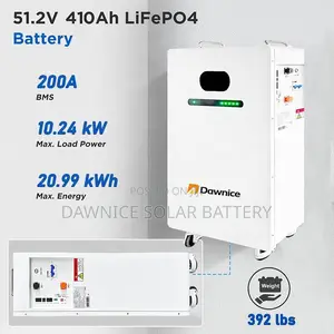 Dawnice 51.2v 410ah Wall Mounted Solar Battery System