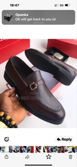 Brawn Ferragamo Quality Leather Shoe