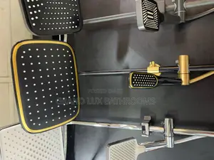 Wall Mount With Hand Shower Mixer Tap Black Gold