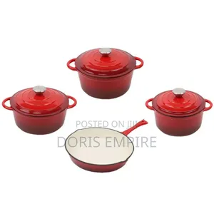Qaulity 4pcs Enamel Cast Iron Pot Set.