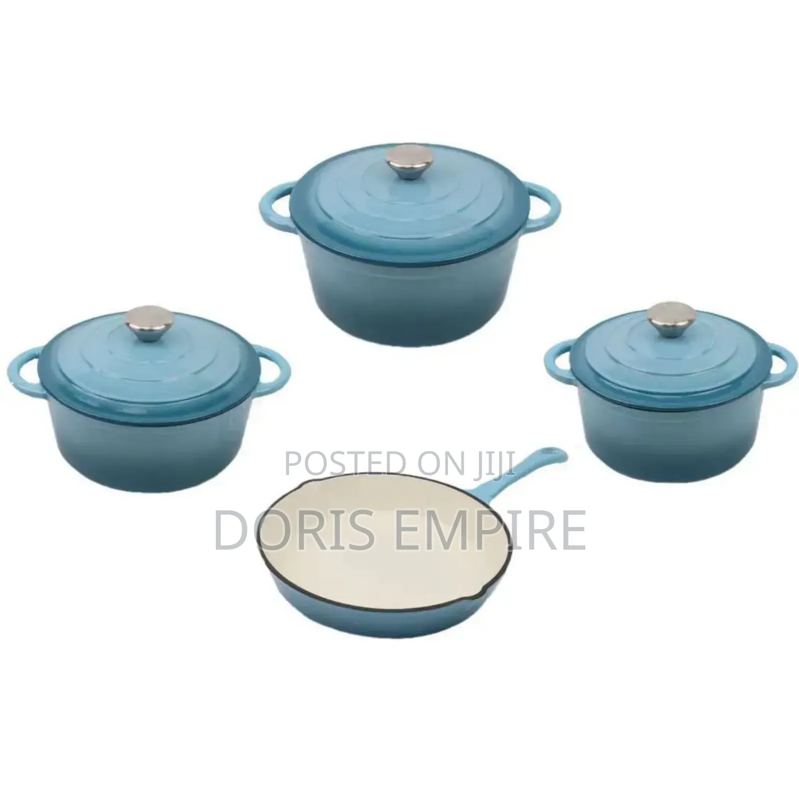 Qaulity 4pcs Enamel Cast Iron Pot Set.
