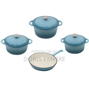Qaulity 4pcs Enamel Cast Iron Pot Set.