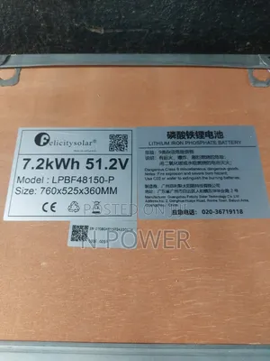 Felicity Product Lithium Battery 7.2kwh 51.2v