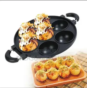 7 Holes Non Stick Aluminium Cast Pan Cake/Massa Pan With Lid