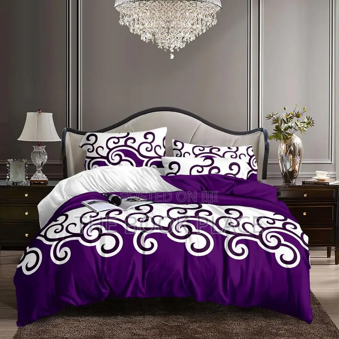 Purple White American Cotton Bedsheets