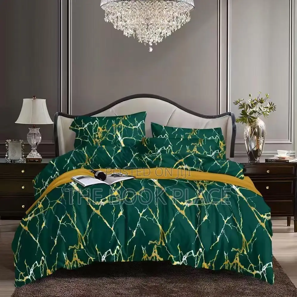 Olive Green Multicolored Bedsheets