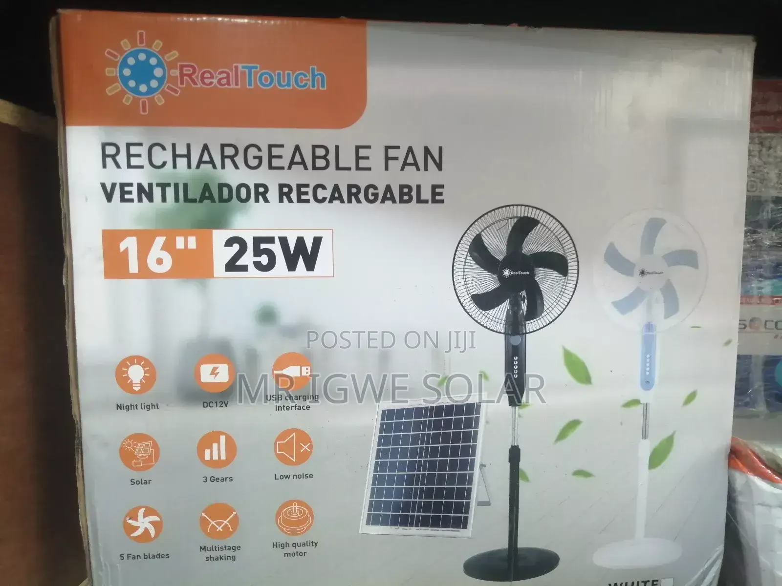 Rechargeable Fans Real Touch 16inches