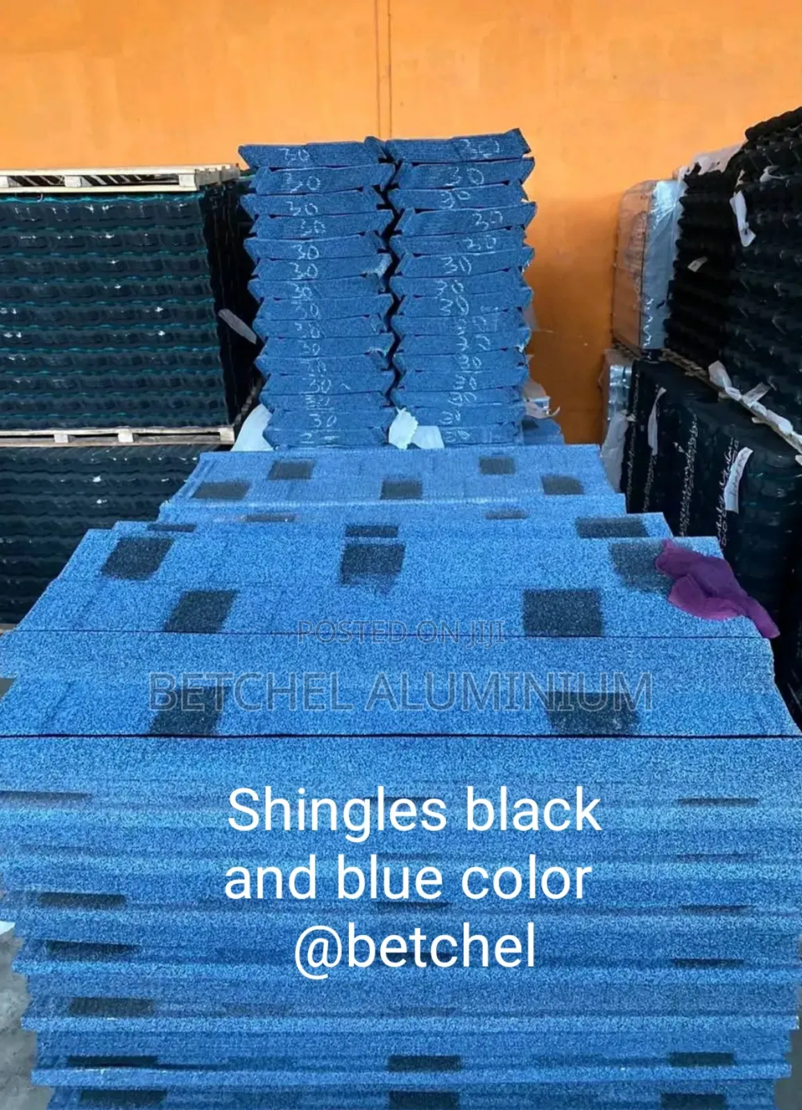 Shingles Black and Blue Color