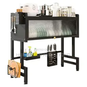 Over the Sink Dish Drainer Plate Rack With Cover 85cm