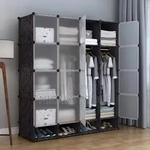 4 Doors Modular Plastic Wardrobe Closet