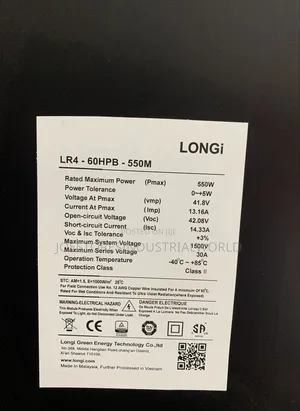 Longi Solar Panel 550w 120cells