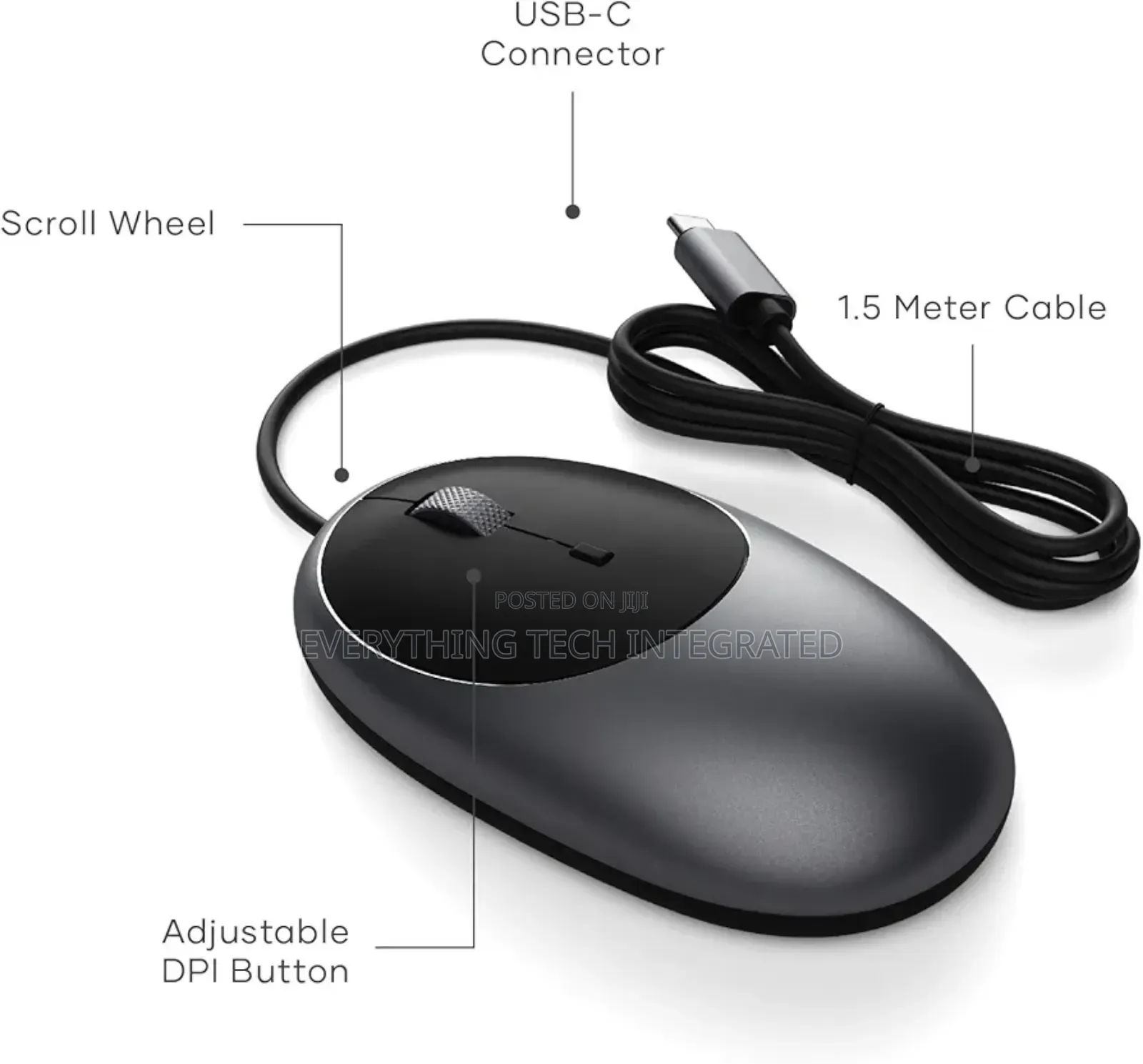 Satechi Aluminum C1 Wired Usb C Mouse – Optical Computer
