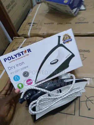 Compacr Efficient Polystar Electric Dry Iron Pv-Dst1200bw