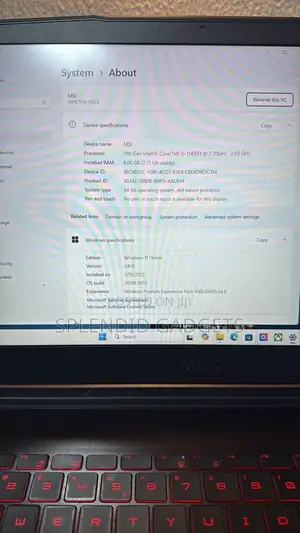 Laptop MSI 8GB Intel Core I5 SSD 256GB