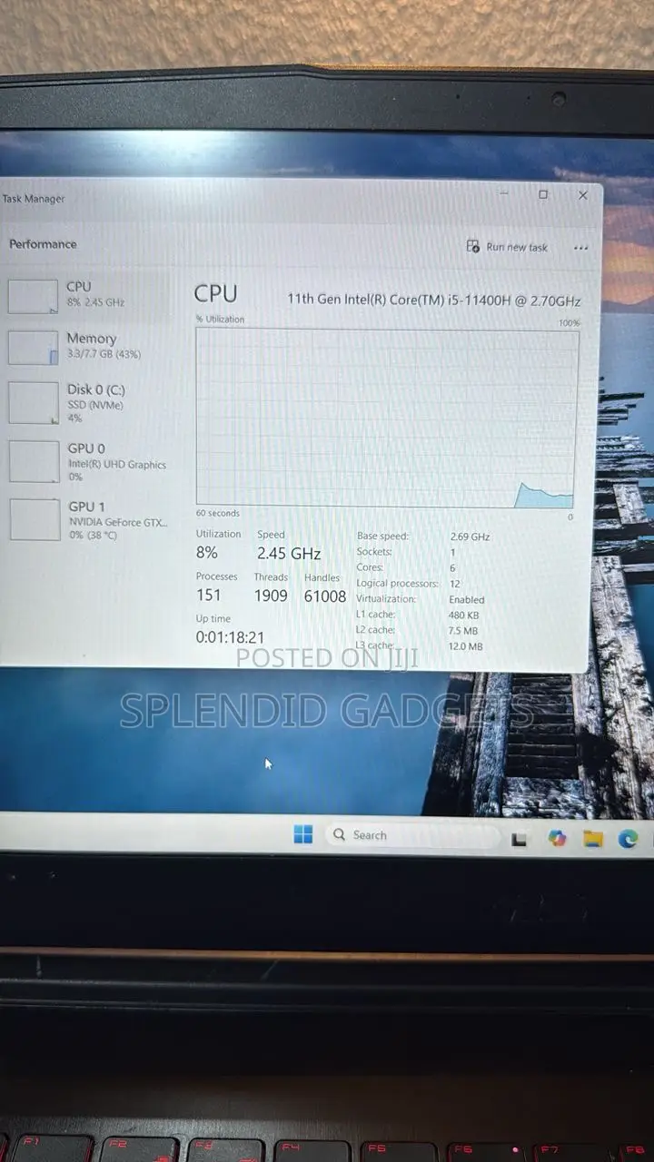 Laptop MSI 8GB Intel Core I5 SSD 256GB