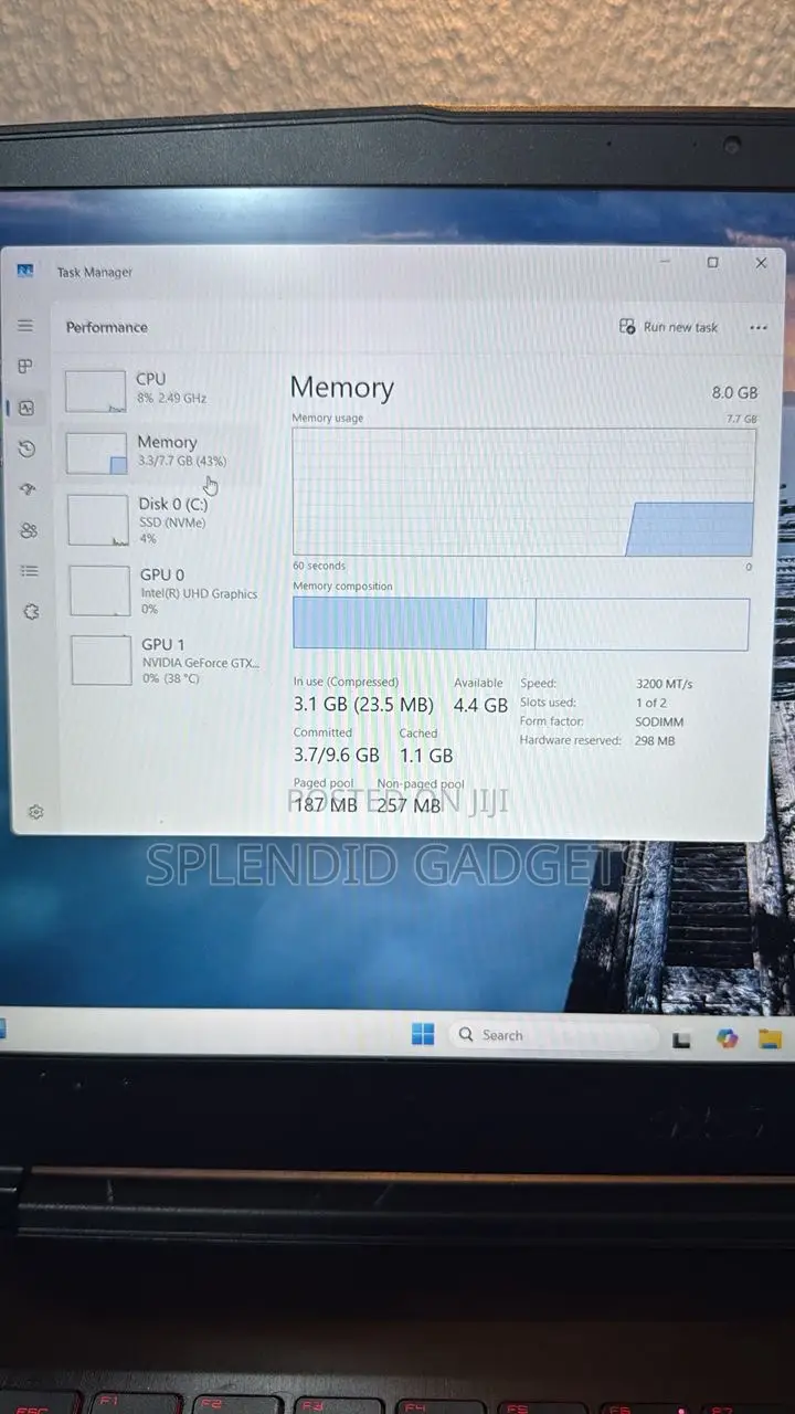 Laptop MSI 8GB Intel Core I5 SSD 256GB