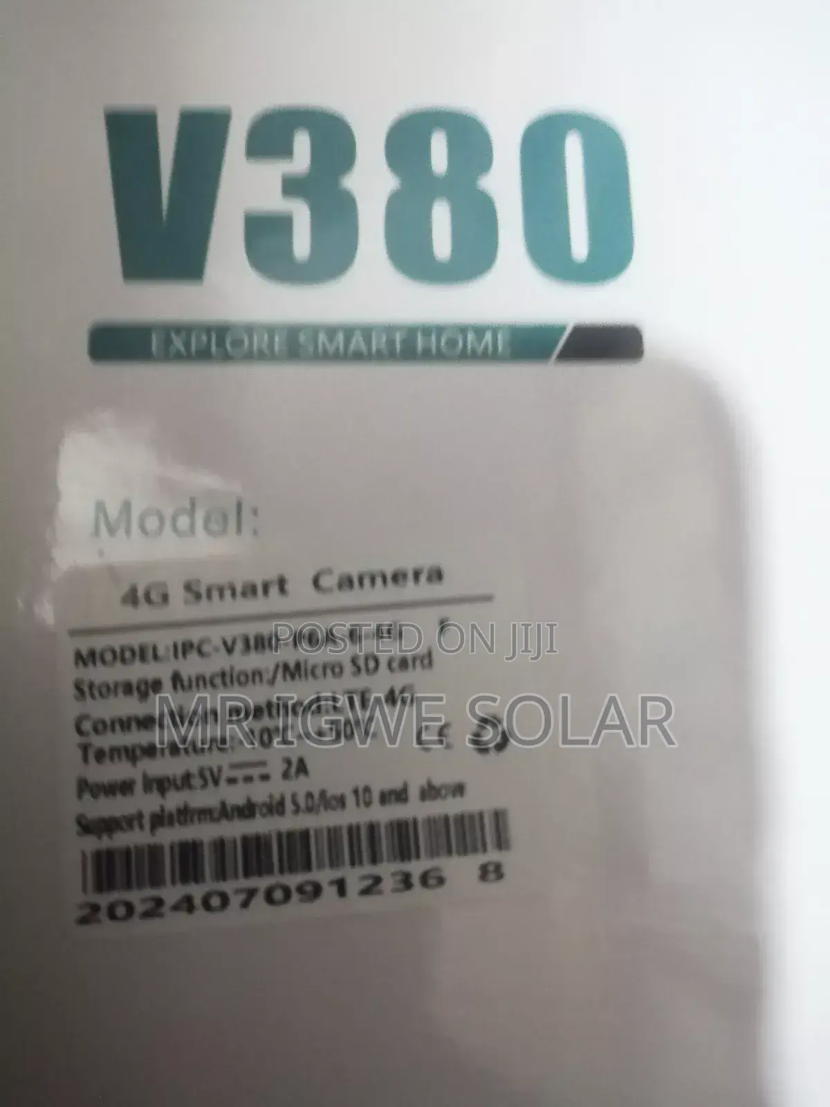 V380 Solar CCTV Camera