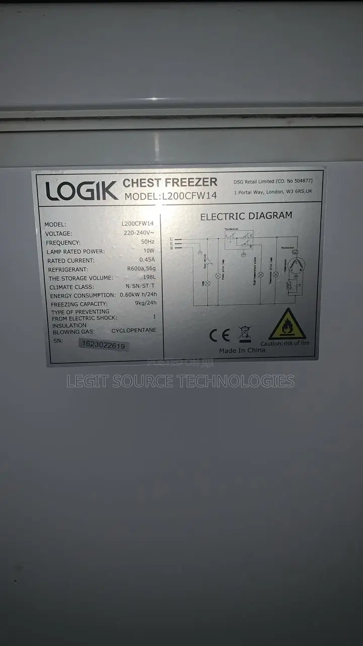 Logik Deep Freezer for Business or Home Use