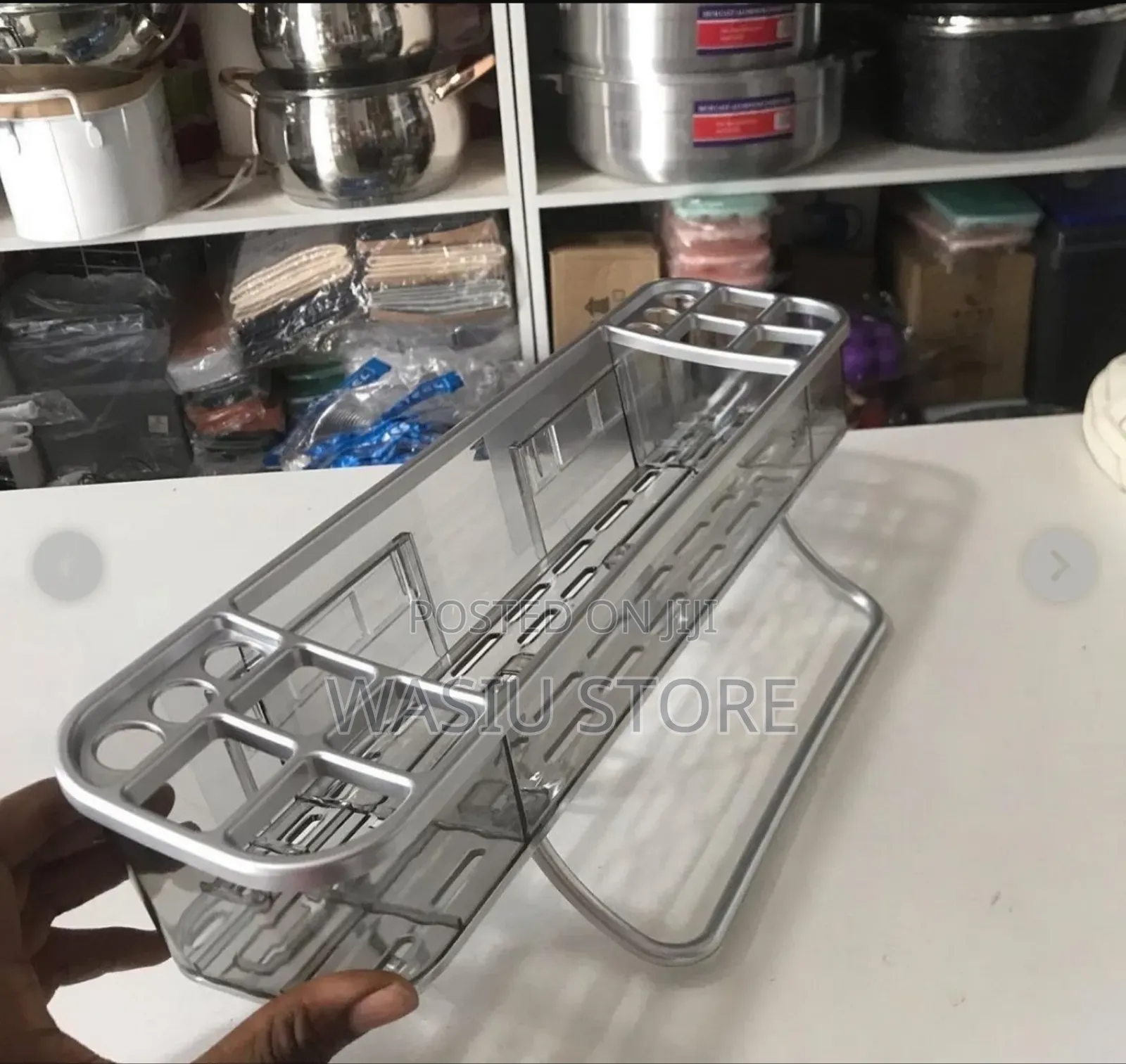 Wall-mounted Bathroom Shelf With A Towel Rack With Hook