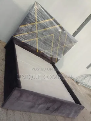 Brand New 6 by 6 Modern Design Upholstered Bedframe