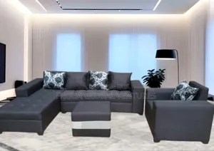 Quality Couch. L-Shape Sofa, Single Chair + Table. Flssblfl1