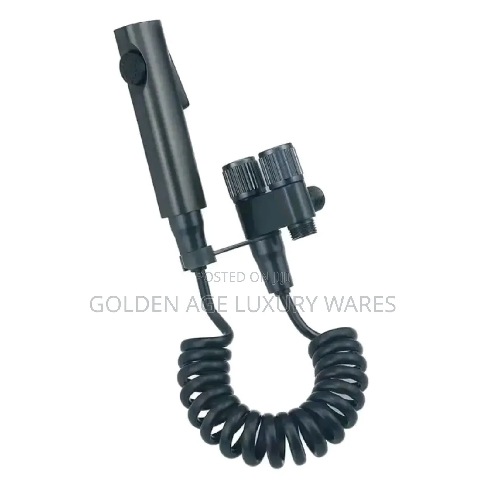 Black Pressing Shower With Double Tee Tap